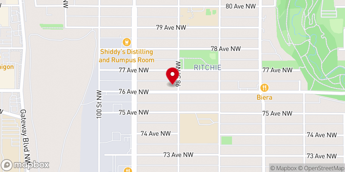 Map showing location of Zion Baptist Community Church