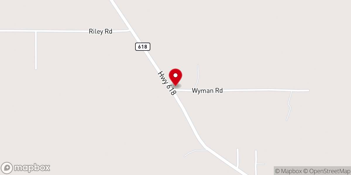 Map showing location of New Vision Baptist Church