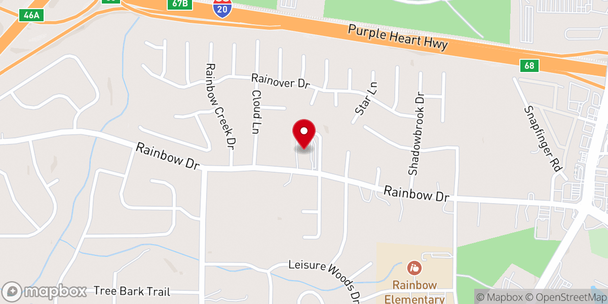 Map showing location of Decatur Mountainside Seventh-day Adventist Church
