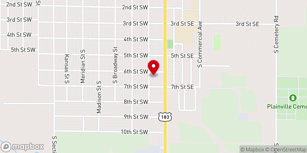 Map showing location of First Lutheran Church