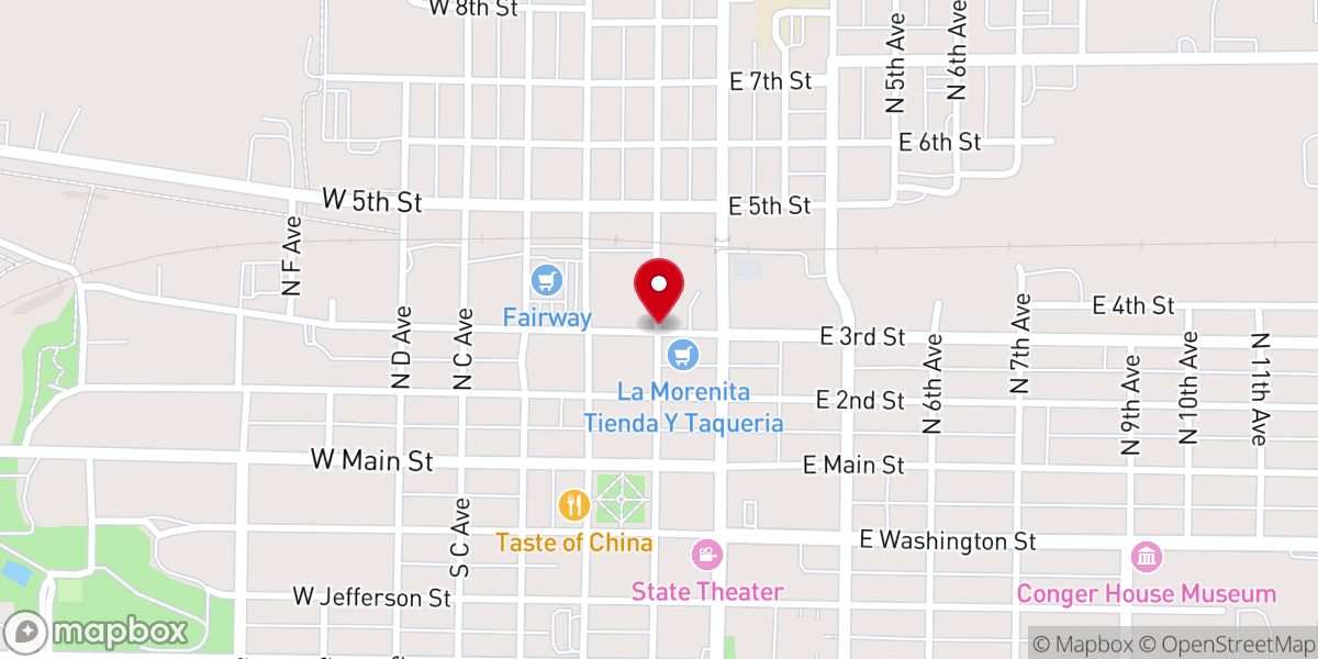 Map showing location of Washington