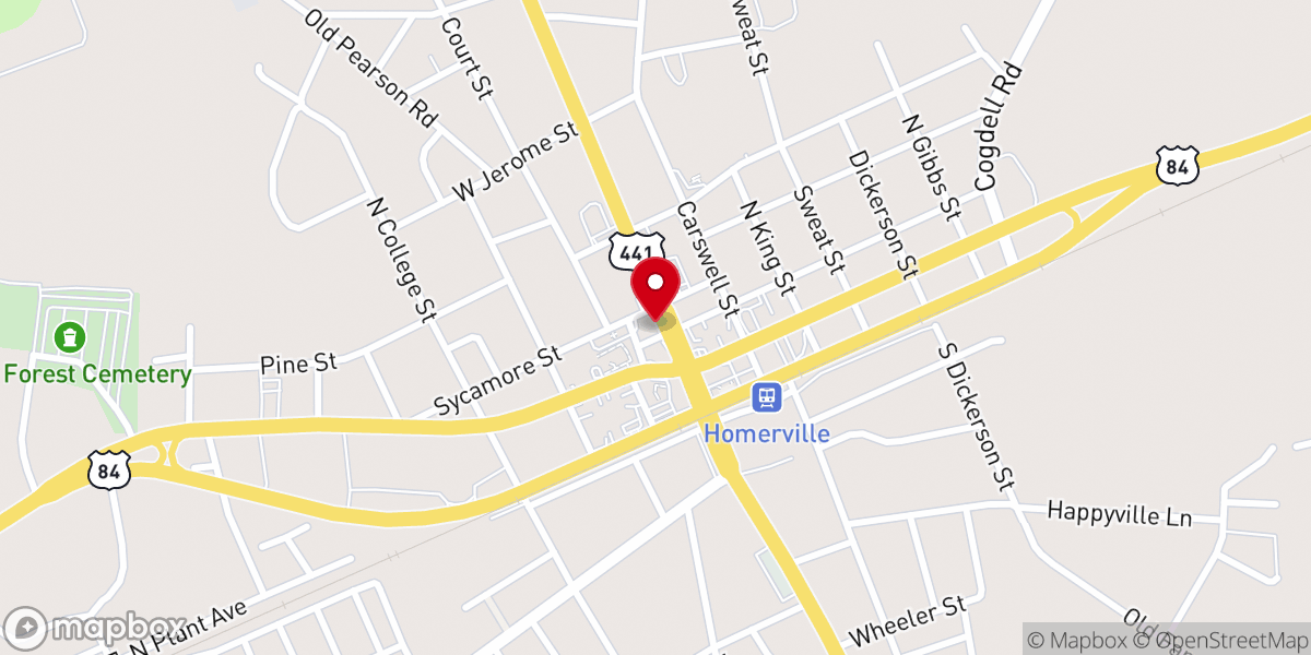 Map showing location of Chambers & Rice Attorneys at Law