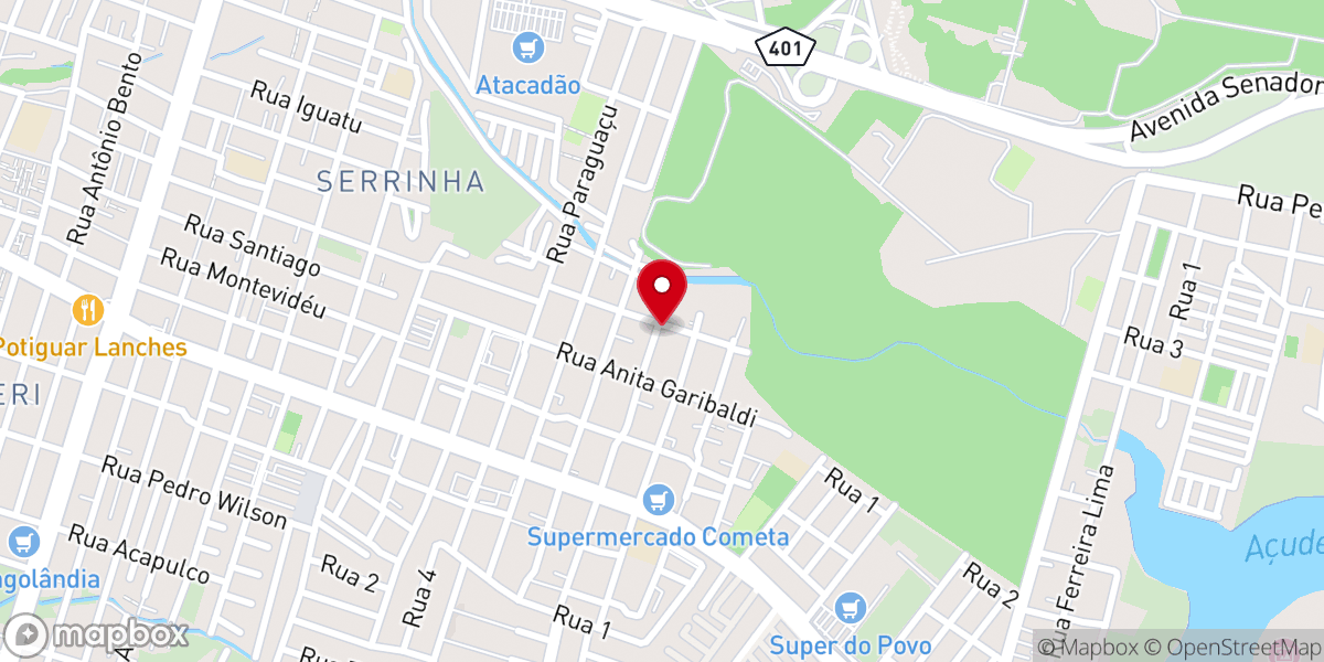 Map showing location of Nova Igreja Batista Fortaleza