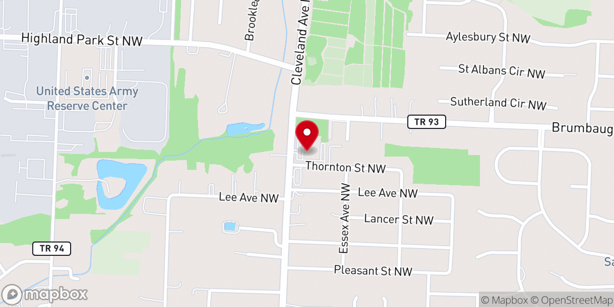 Map showing location of Canal District Union of the United Methodist Church