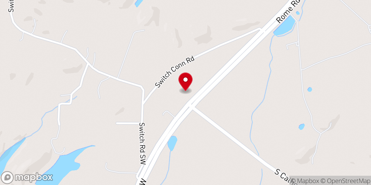 Map showing location of Calhoun Full Gospel Fellowship