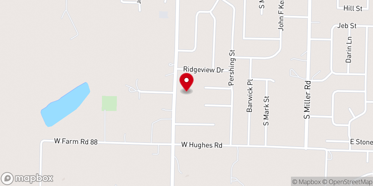 Map showing location of Willard Presbyterian Church