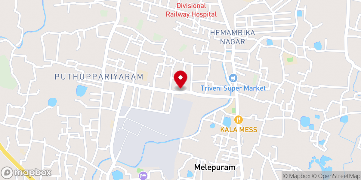 Map showing location of St George Orthodox Syrian Church, Olavakkode