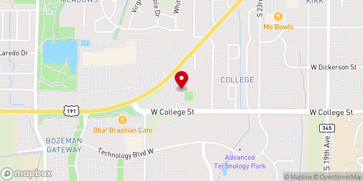 Map showing location of Faith Baptist Church