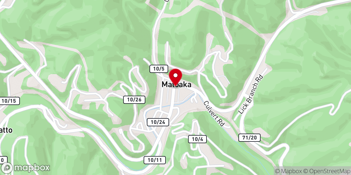 Map showing location of Hiawatha Baptist Church