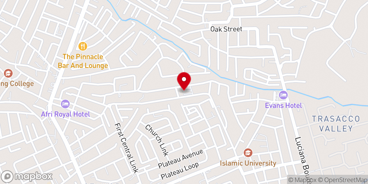 Map showing location of ICGC Open Heavens Temple