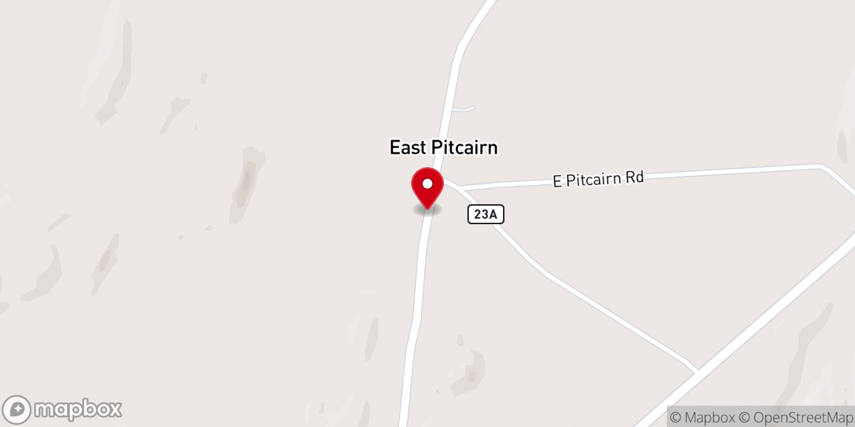 Map showing location of East Pitcairn Wesleyan Church