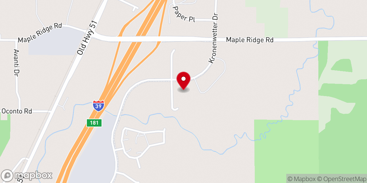 Map showing location of Fellowship Baptist Church
