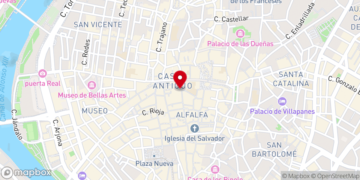 Map showing location of Palacio de la Condesa de Lebrija