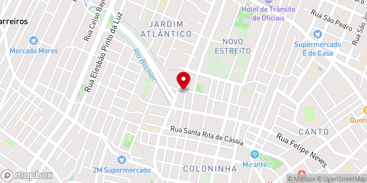 Map showing location of Igreja Assembléia de Deus - Alto Feliz (Sub Congregação da Coloninha)
