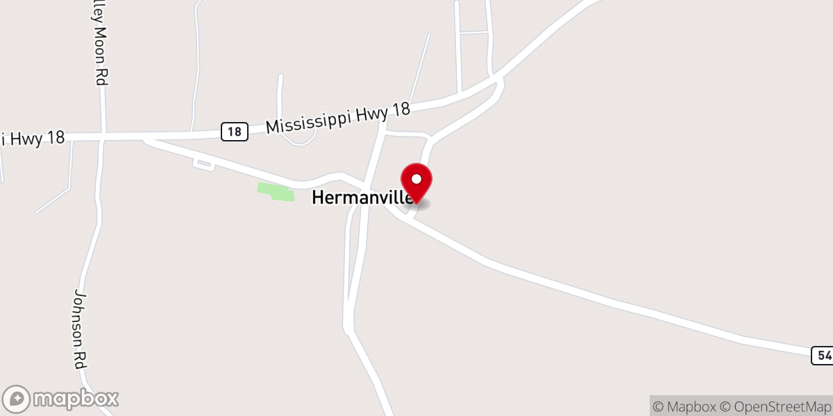 Map showing location of Hermanville Methodist Church