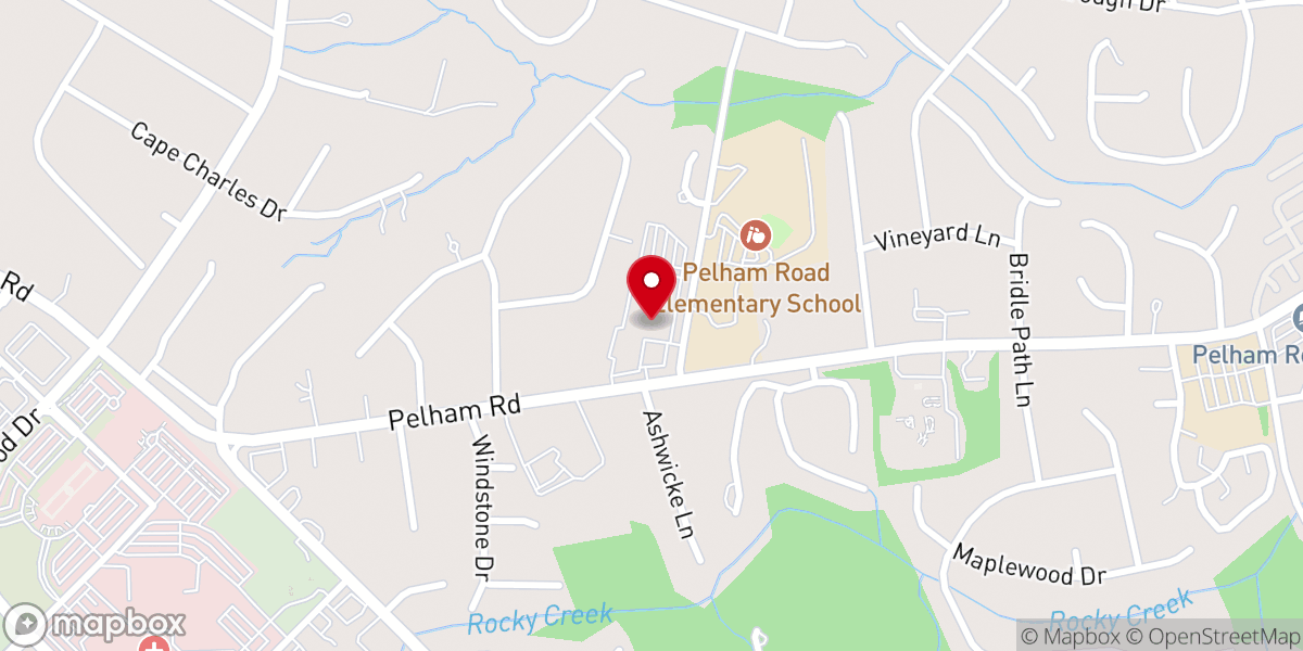 Map showing location of Morningside Baptist Church