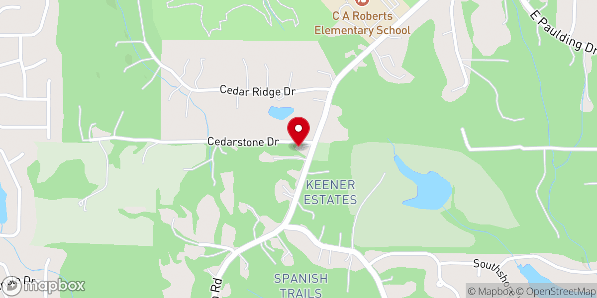 Map showing location of Mount Tabor United Methodist Church
