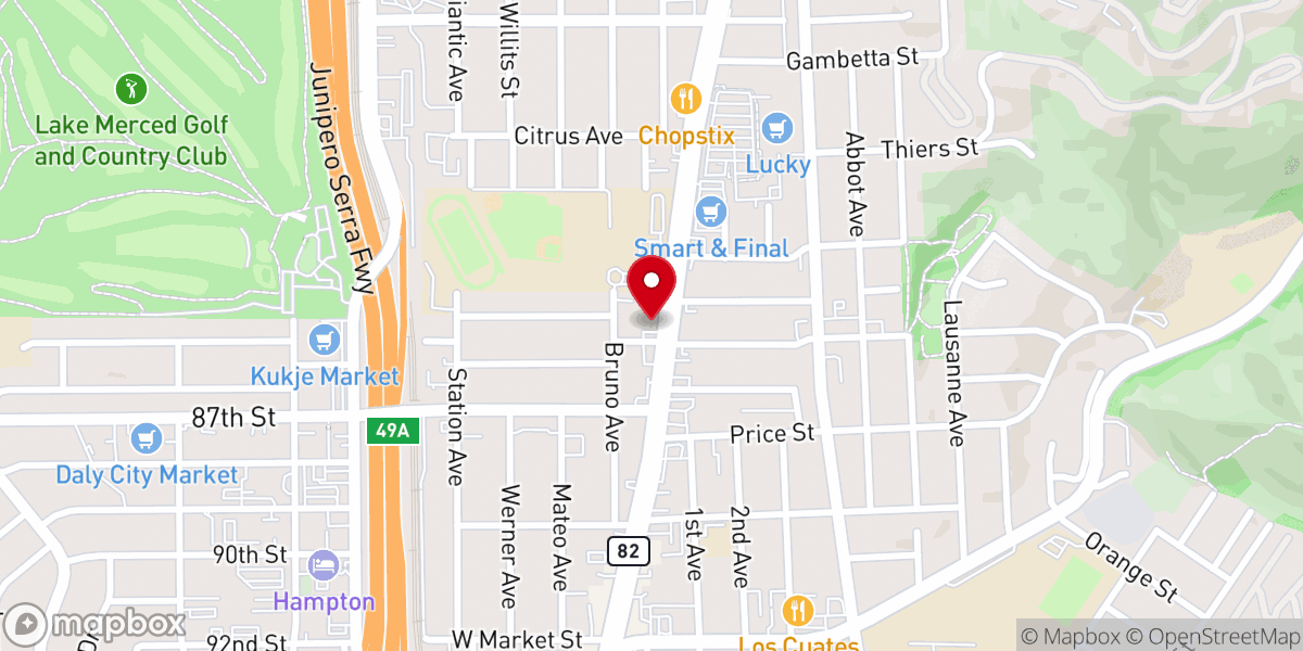 Map showing location of Face To Face Church