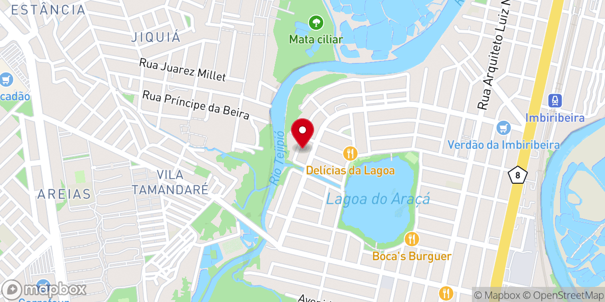 Map showing location of Igreja Batista da Lagoa