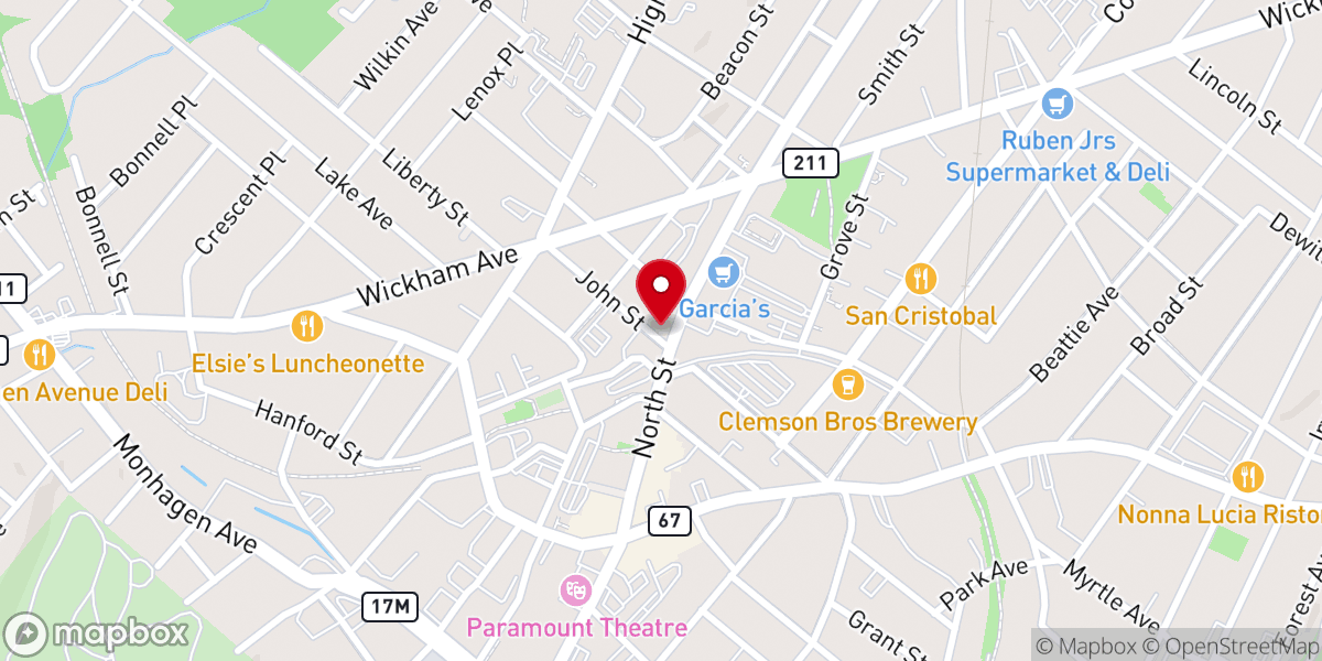 Map showing location of Rock of Refuge Pentecostal