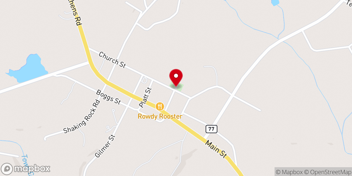 Map showing location of Beth-Salem Presbyterian Church