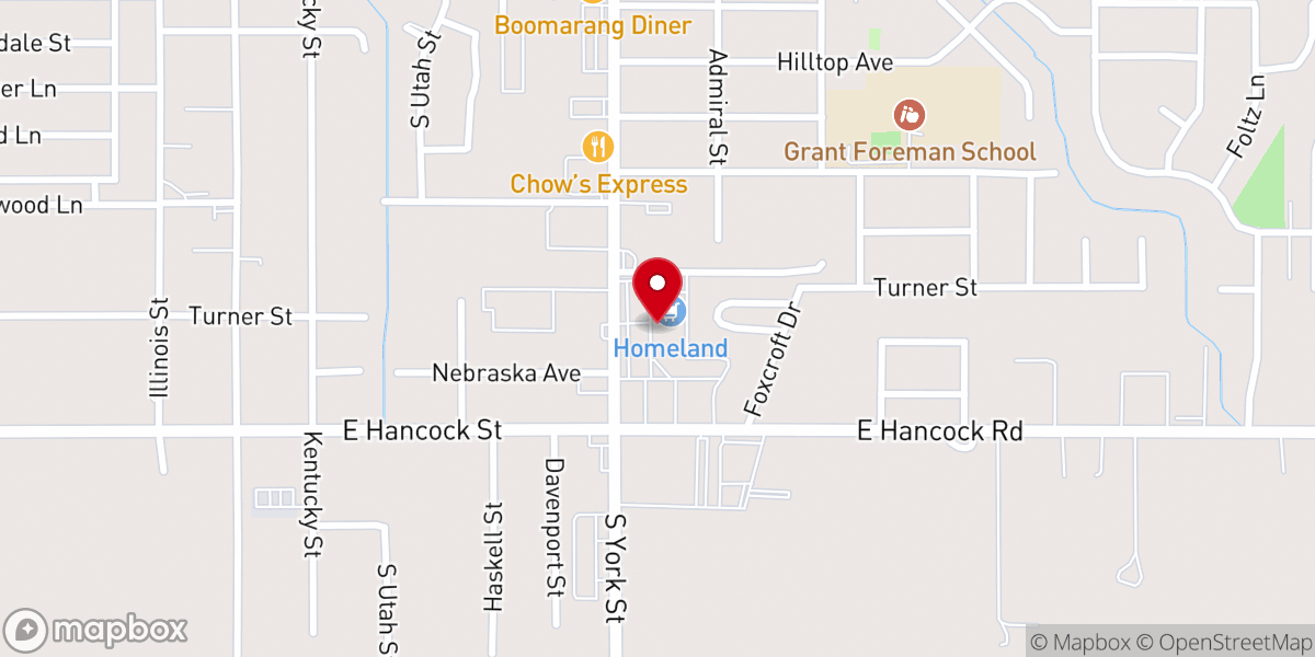 Map showing location of The Brick Church