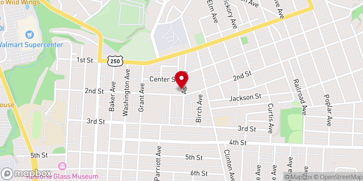 Map showing location of Solid Rock Baptist Church