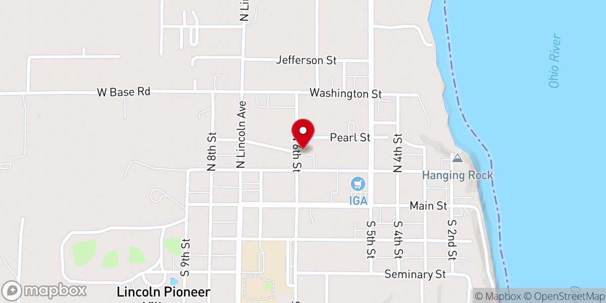 Map showing location of Saint Bernard School