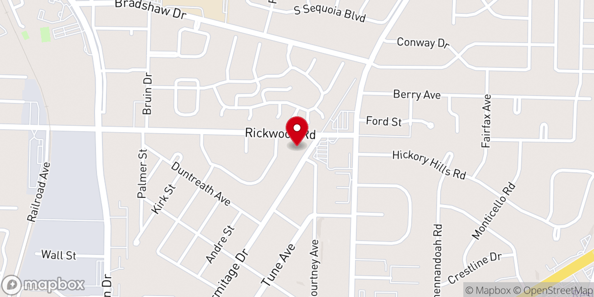 Map showing location of Westminster Presbyterian Church