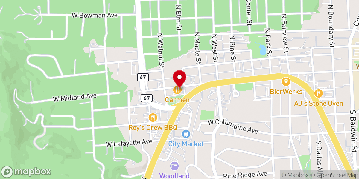 Map showing location of Domino's Pizza