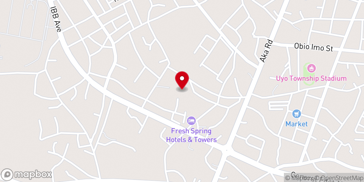 Map showing location of Dominion Church Uyo