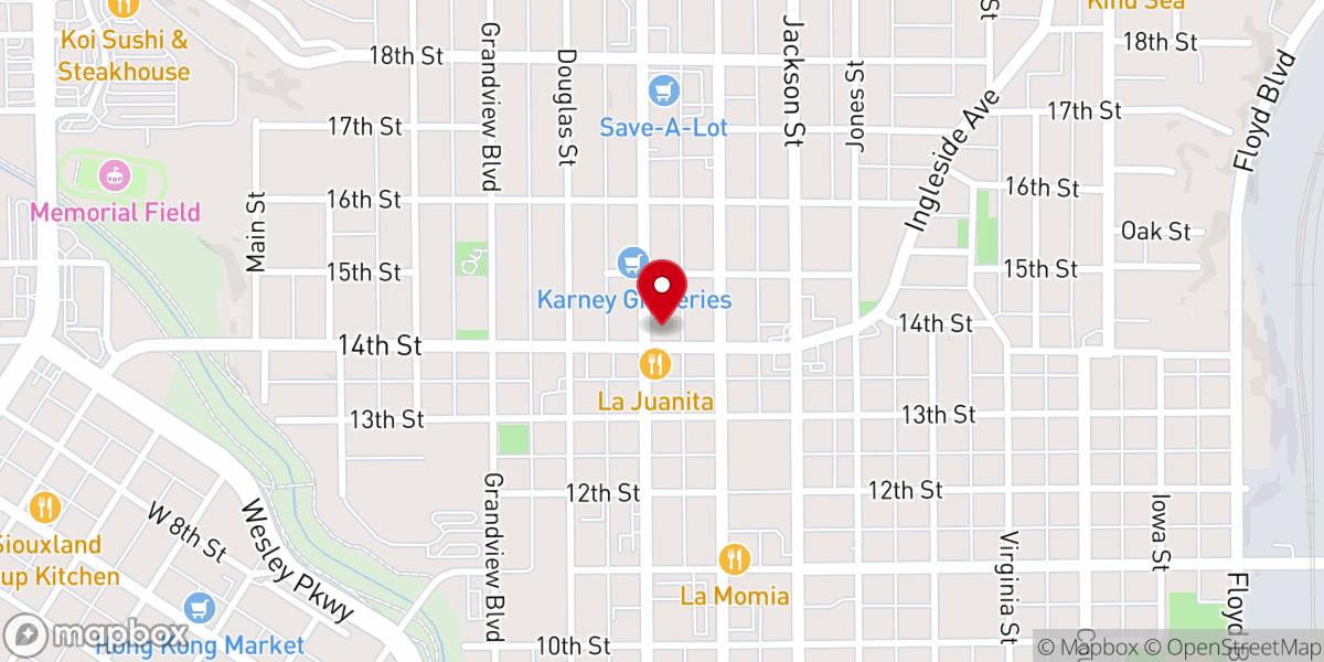 Map showing location of Mount Zion Baptist Church