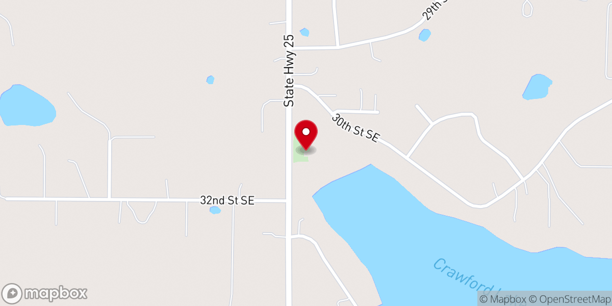 Map showing location of Trinity Lutheran Church