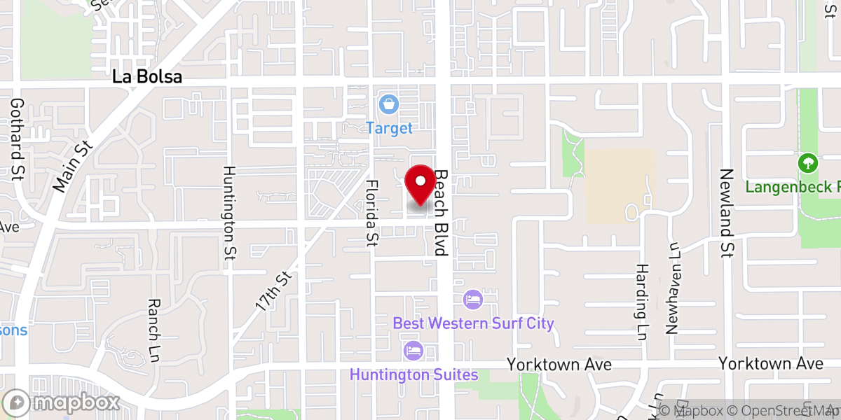 Map showing location of Church In Huntington Beach