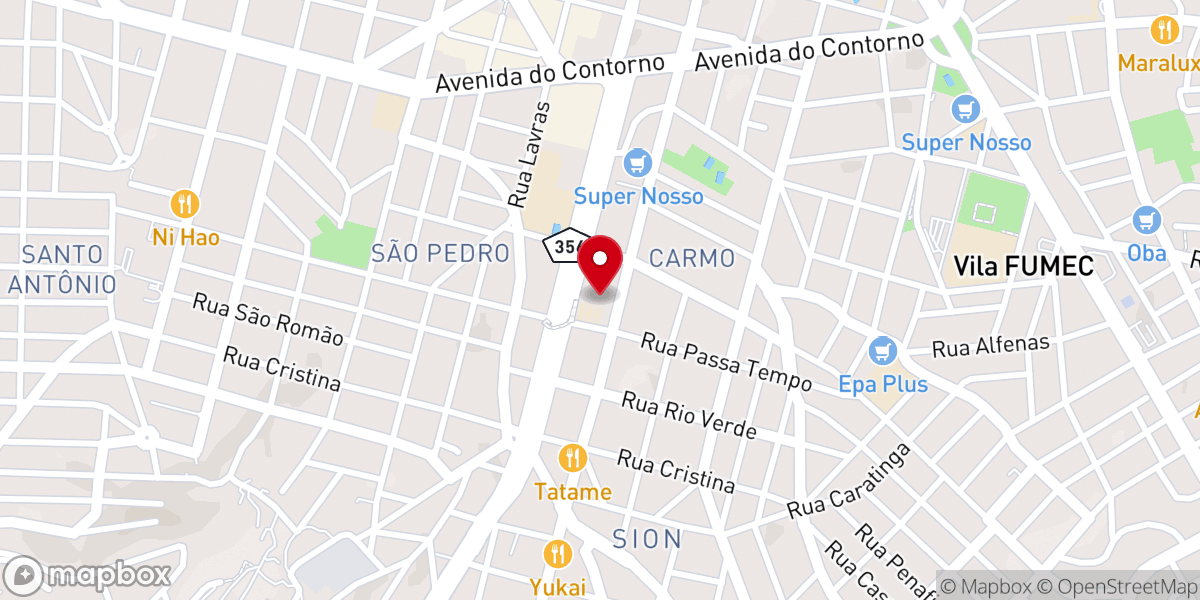 Map showing location of Igreja Nossa Senhora do Carmo