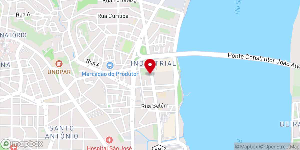 Map showing location of Paróquia São Pedro Pescador