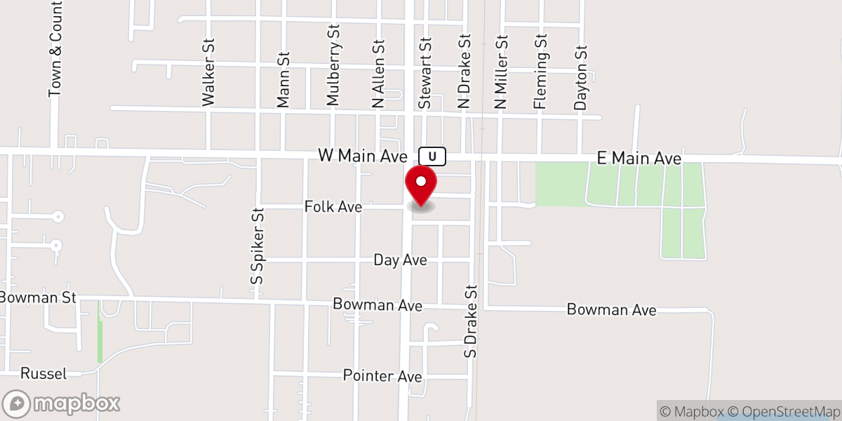 Map showing location of New Day United Methodist Church