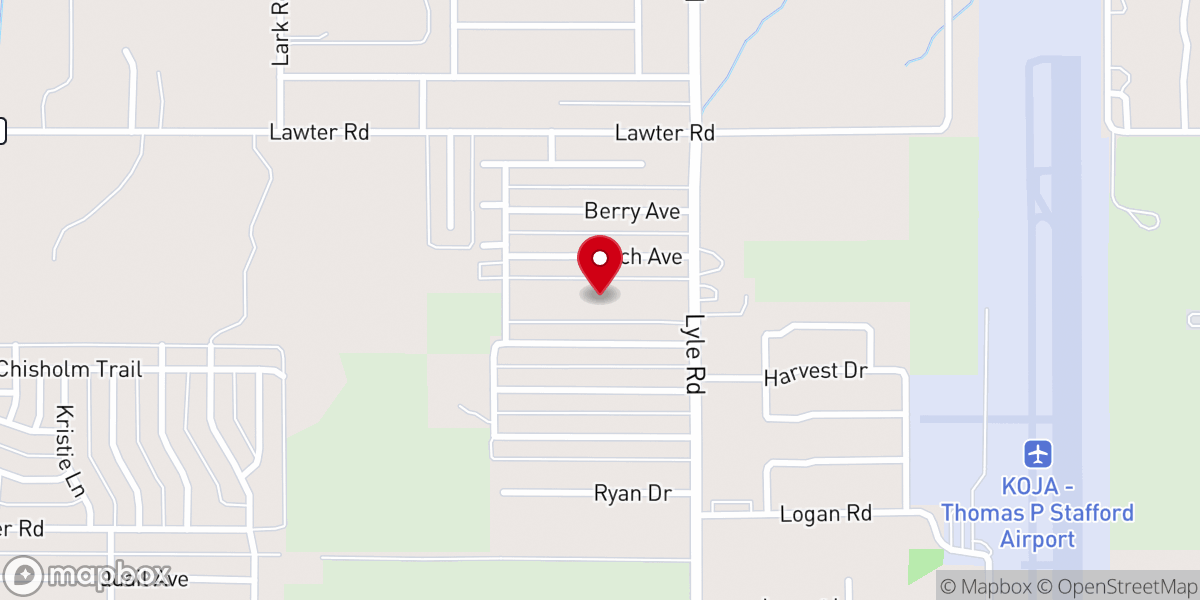 Map showing location of Southwestern Christian Church