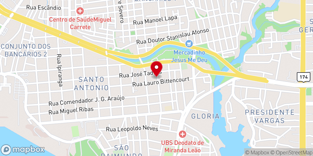 Map showing location of Igreja Pentecostal do Deus Vivo