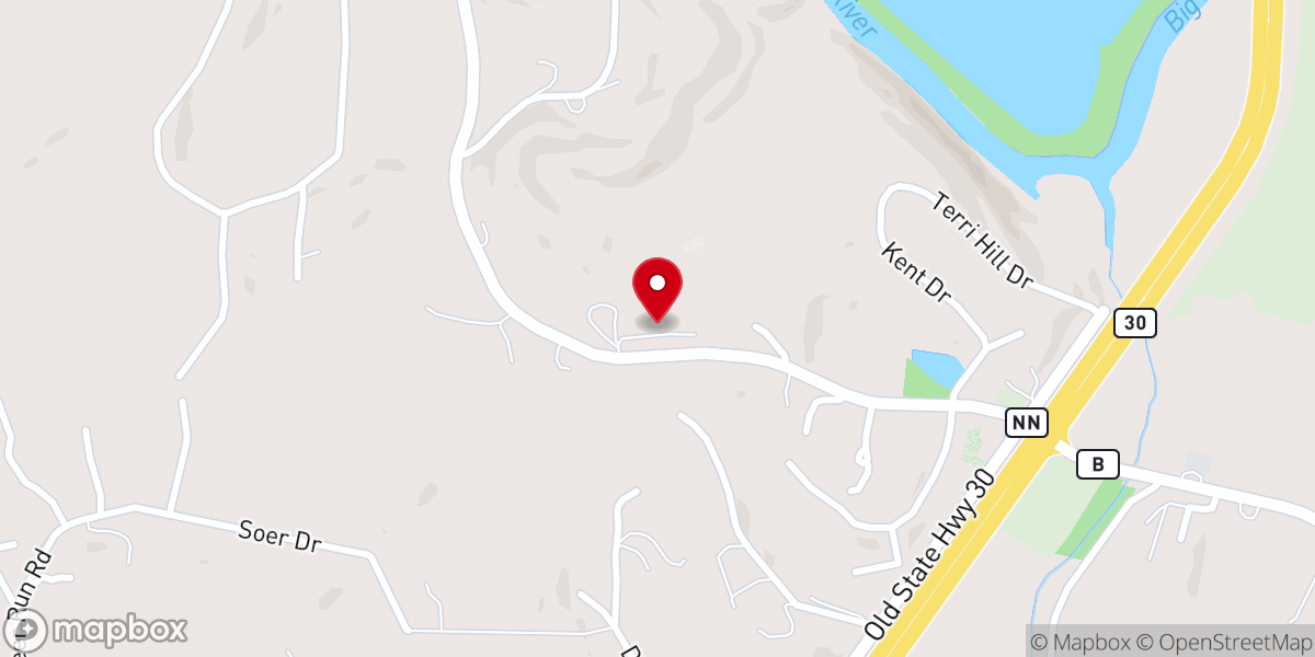 Map showing location of Friendship Baptist Church