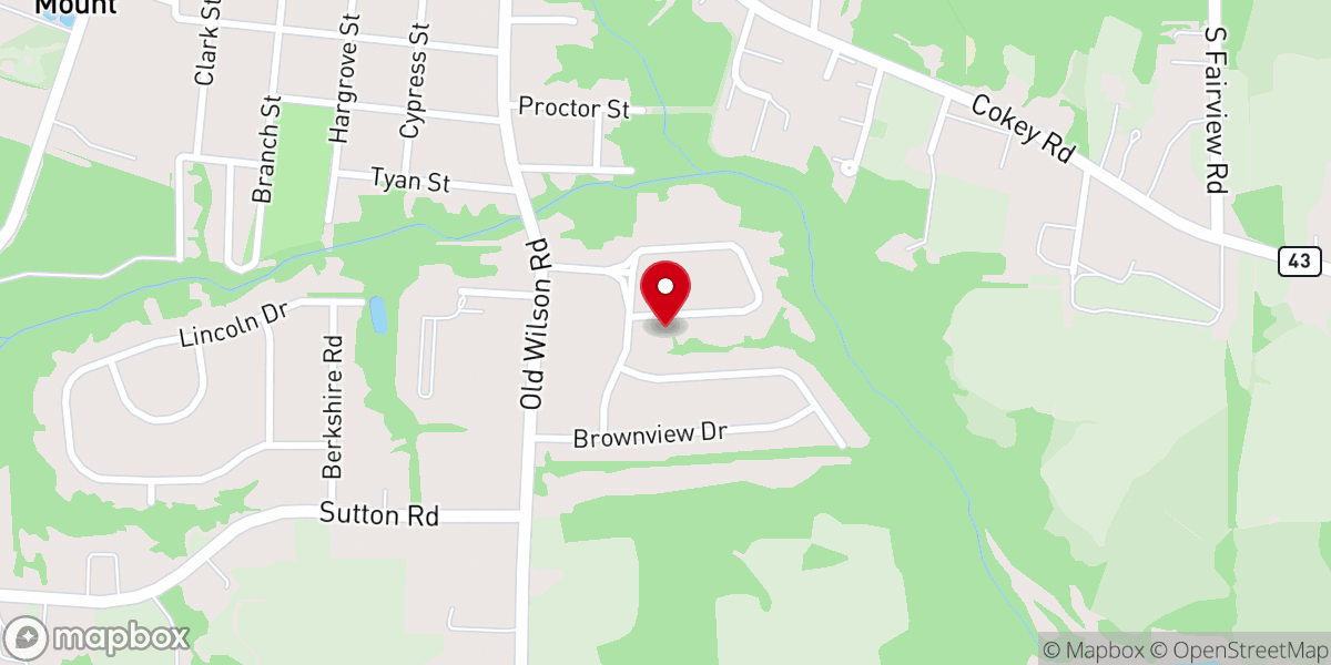 Map showing location of New Bethel Free Will Baptist
