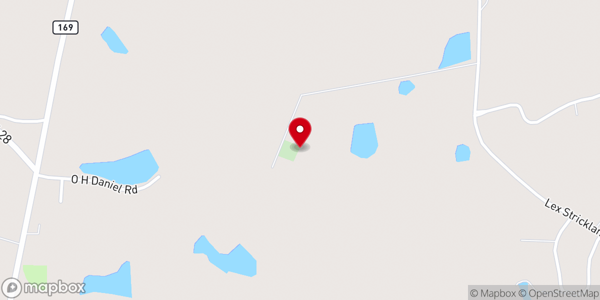 Map showing location of Zion Hill Church