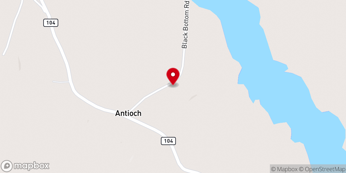 Map showing location of Bolens Chapel M.B. Church