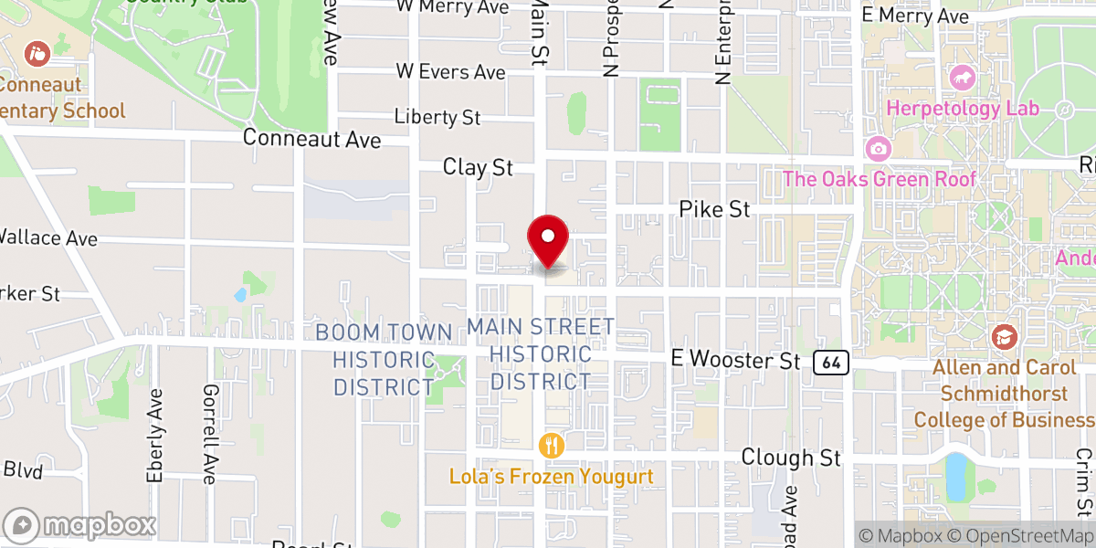 Map showing location of Howard's Club H