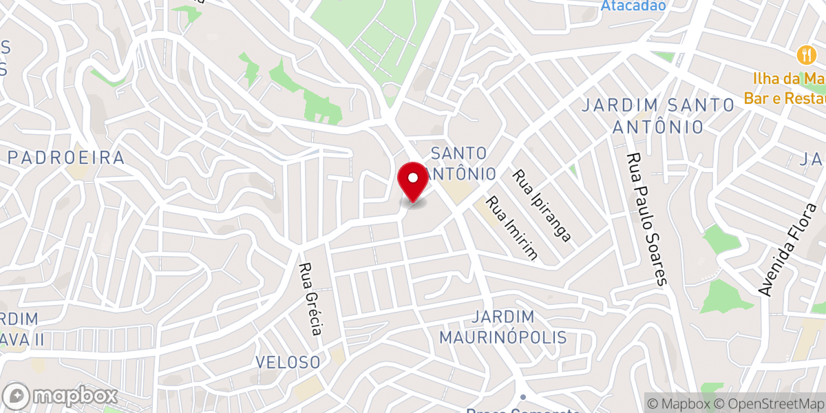 Map showing location of Igreja Pentecostal Novo Tempo