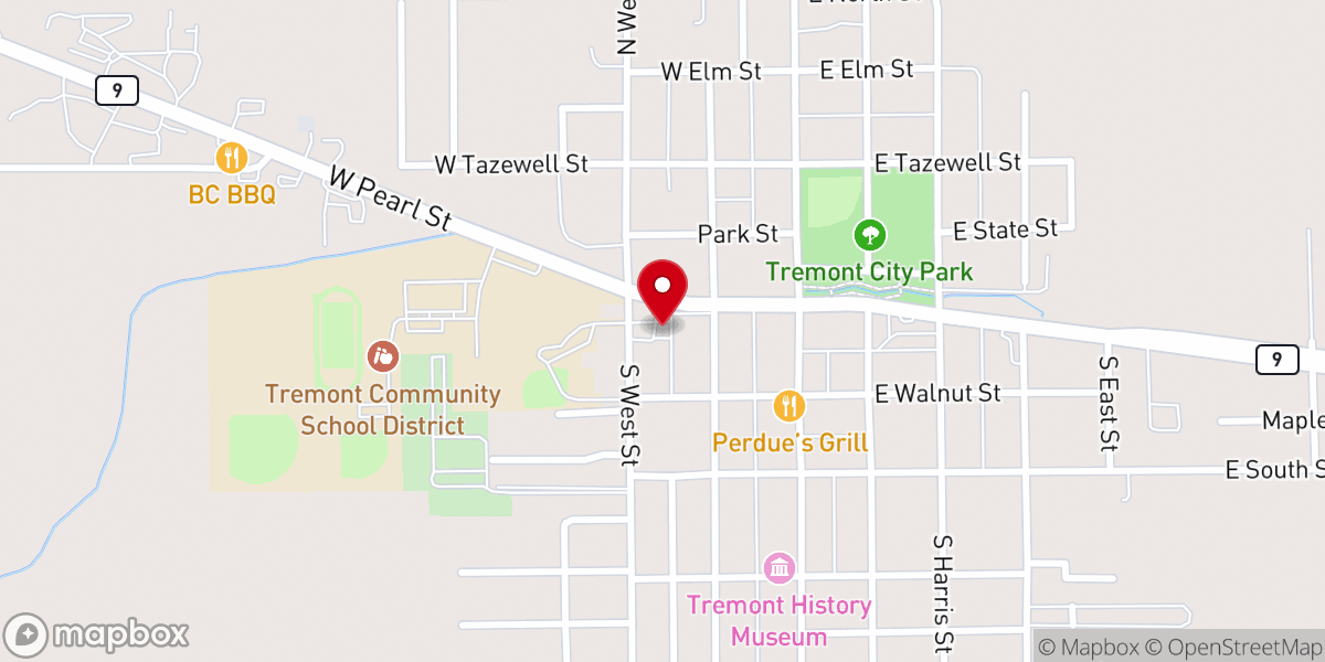 Map showing location of Casey's