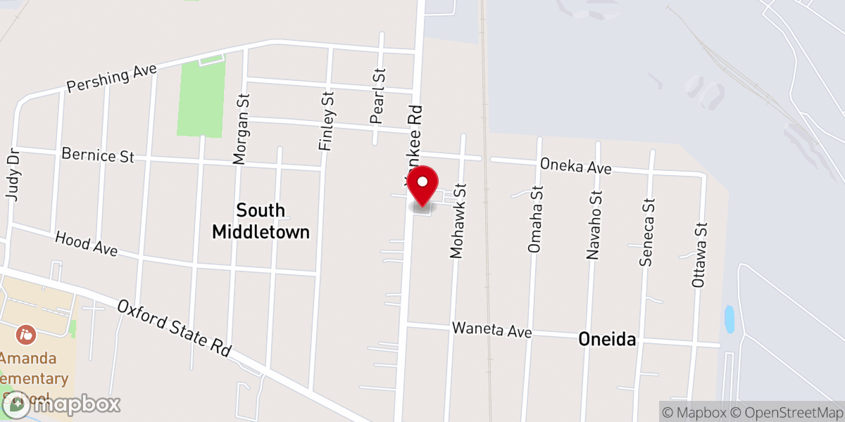 Map showing location of Yankee Road First Church of God