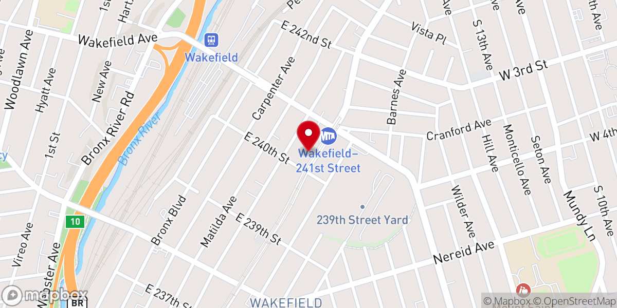Map showing location of El Shaddai World Harvest Church
