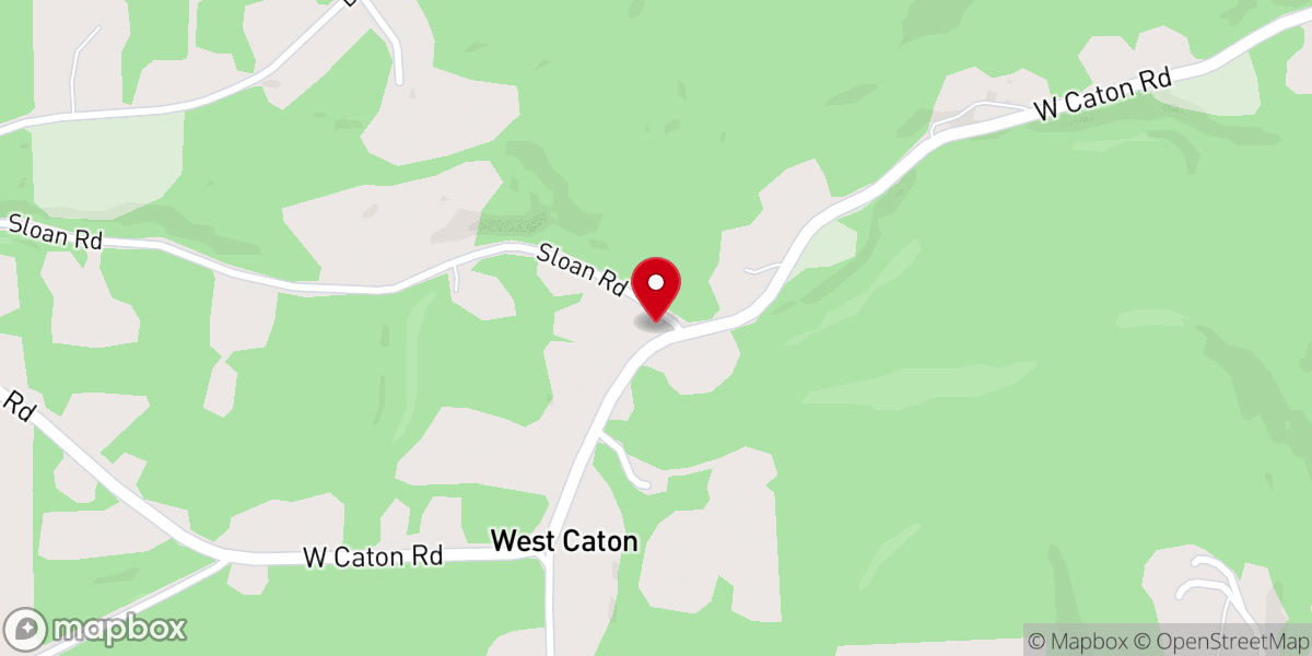 Map showing location of West Caton Baptist Church