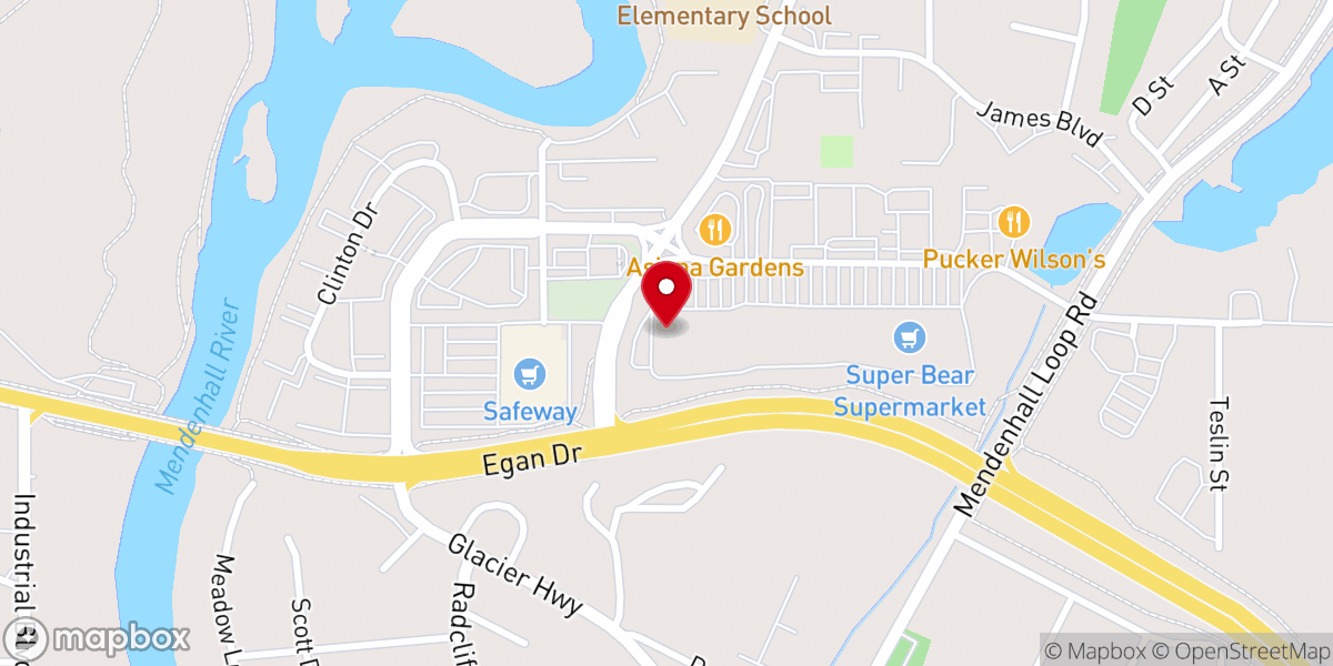 Map showing location of Northland Baptist Church